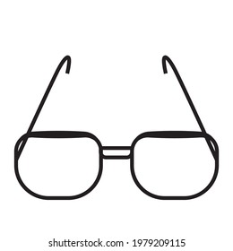 School student concept: glasses icon for vision. Vector Illustration
