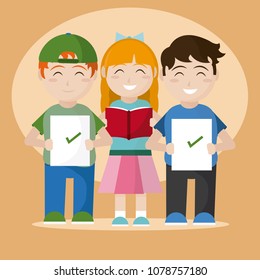 school students cartoons