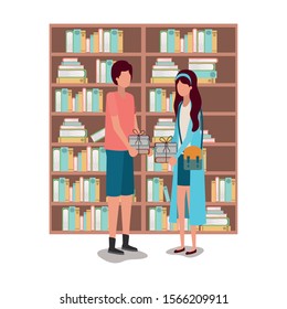 School students design, Education lesson study learning classroom and information theme Vector illustration