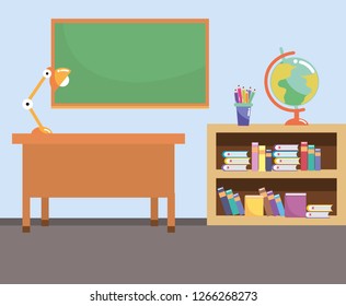 school study classroom cartoon