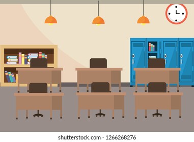 school study classroom cartoon