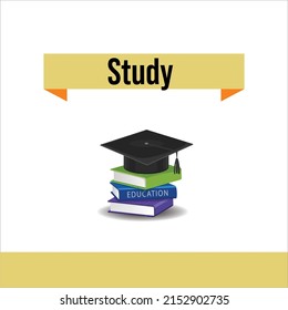 School Study Social Media Post template design vector illustration.  Modern layout graphic banner concept.