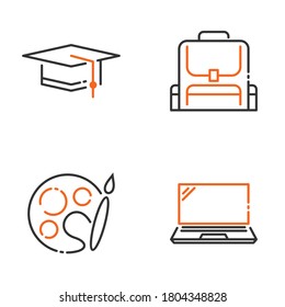 School subject and education icon pack