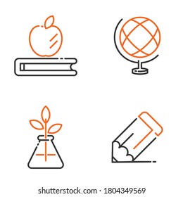 Diseño de icono de asignatura escolar sobre fondo blanco