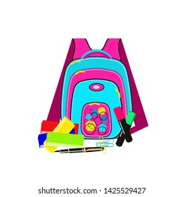 School supplies backpack 