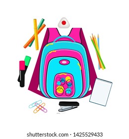 School supplies backpack 