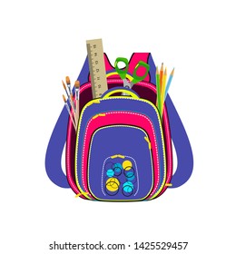 School supplies backpack 