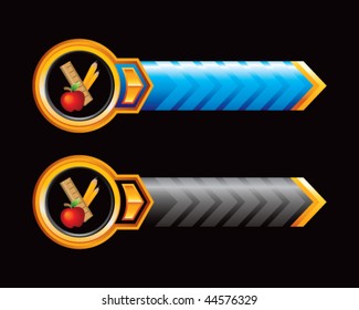 school supplies blue and black arrows