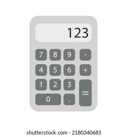 School supplies calculator on white background - Vector illustration