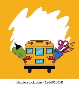 School supplies cartoons