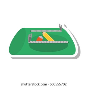 school supplies case isolated icon vector illustration design