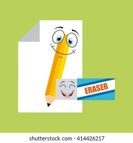 School Supplies characters design 