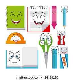 School Supplies characters design 