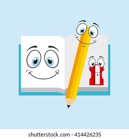 School Supplies characters design 