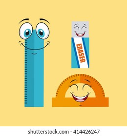 School Supplies characters design 