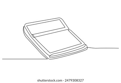 
School supplies collection. Back to school one line drawing. Calculators, Continuous line drawing of calculator. Back to school. technology education. Icon one line, single line art, vector 