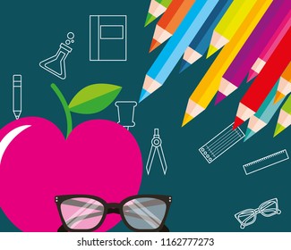 school supplies  concept