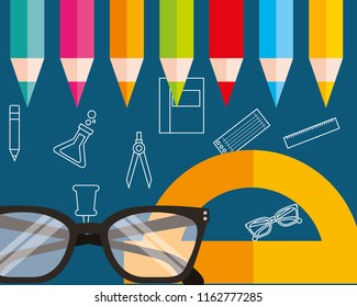 school supplies  concept