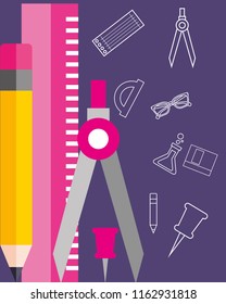 school supplies  concept