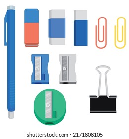 
School Supplies and Craft Materials Vectors