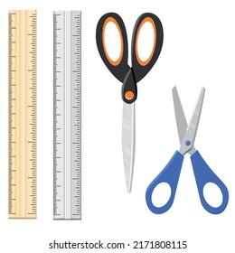 School Supplies and Craft Materials Vectors