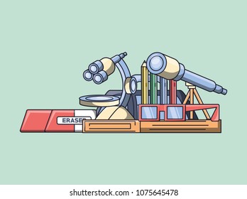 school supplies design