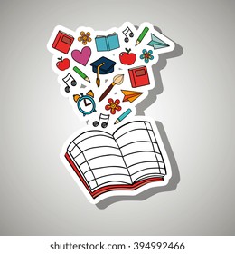 school supplies design 