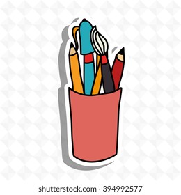 school supplies design 