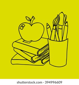 school supplies design 