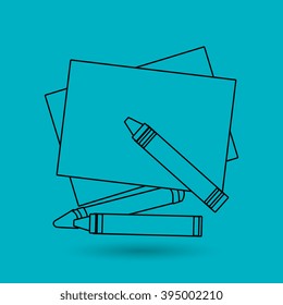 school supplies design 