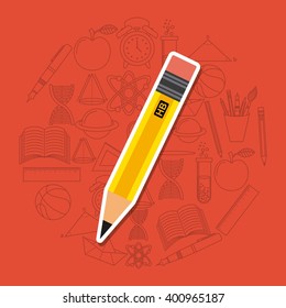 school supplies design 