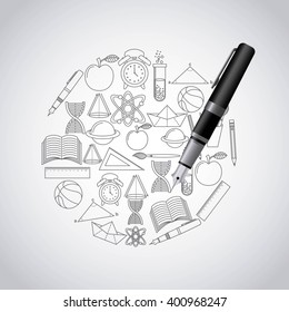 school supplies design 