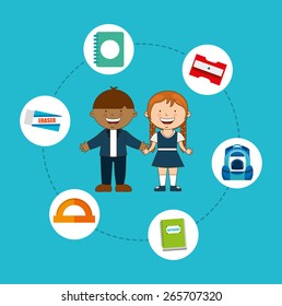school supplies design, vector illustration eps10 graphic 
