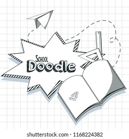 School supplies doodle