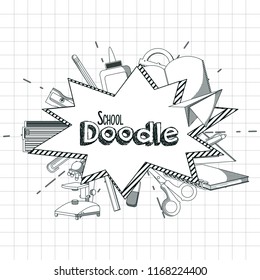 School supplies doodle