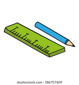 school supplies drawing icon