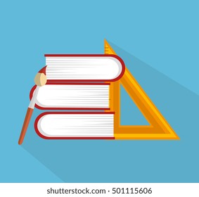 school supplies education online icons