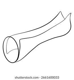 Elemento de útiles escolares, certificado de graduación escolar para la decoración del aula. línea de doodle, archivo de Vector.