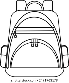 School Supplies with Hand Drawn Style. Flat Vector Element Isolated On White Background