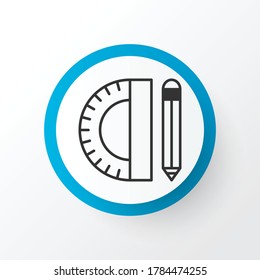 School supplies icon symbol. Premium quality isolated education tools element in trendy style.