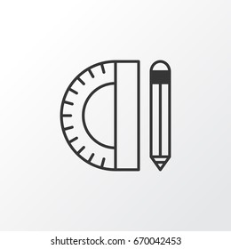 School Supplies Icon Symbol. Premium Quality Isolated Education Tools Element In Trendy Style.