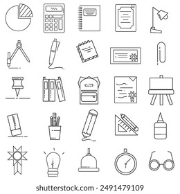 School Supplies Icon Vector Images 