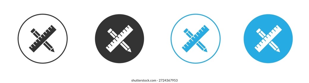 Elemento de diseño de iconos de útiles escolares. Ilustración vectorial sobre fondo blanco.