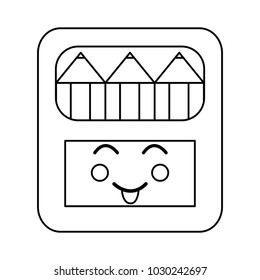 school supplies kawaii icon image 