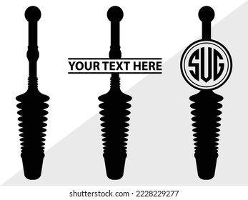 School Supplies monogram Printable Vector Illustration
