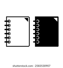 school supplies notebook icon vector