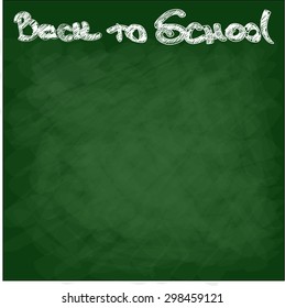 School supplies on blackboard background ready for design 