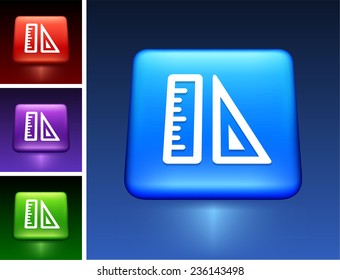 School Supplies on Blue Square Button