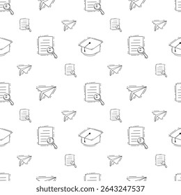 school supplies pattern, education seamless pattern, doodle school seamless pattern, hand drawn education pattern background, doodle school background	