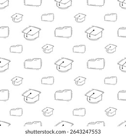 school supplies pattern, education seamless pattern, doodle school seamless pattern, hand drawn education pattern background, doodle school background	